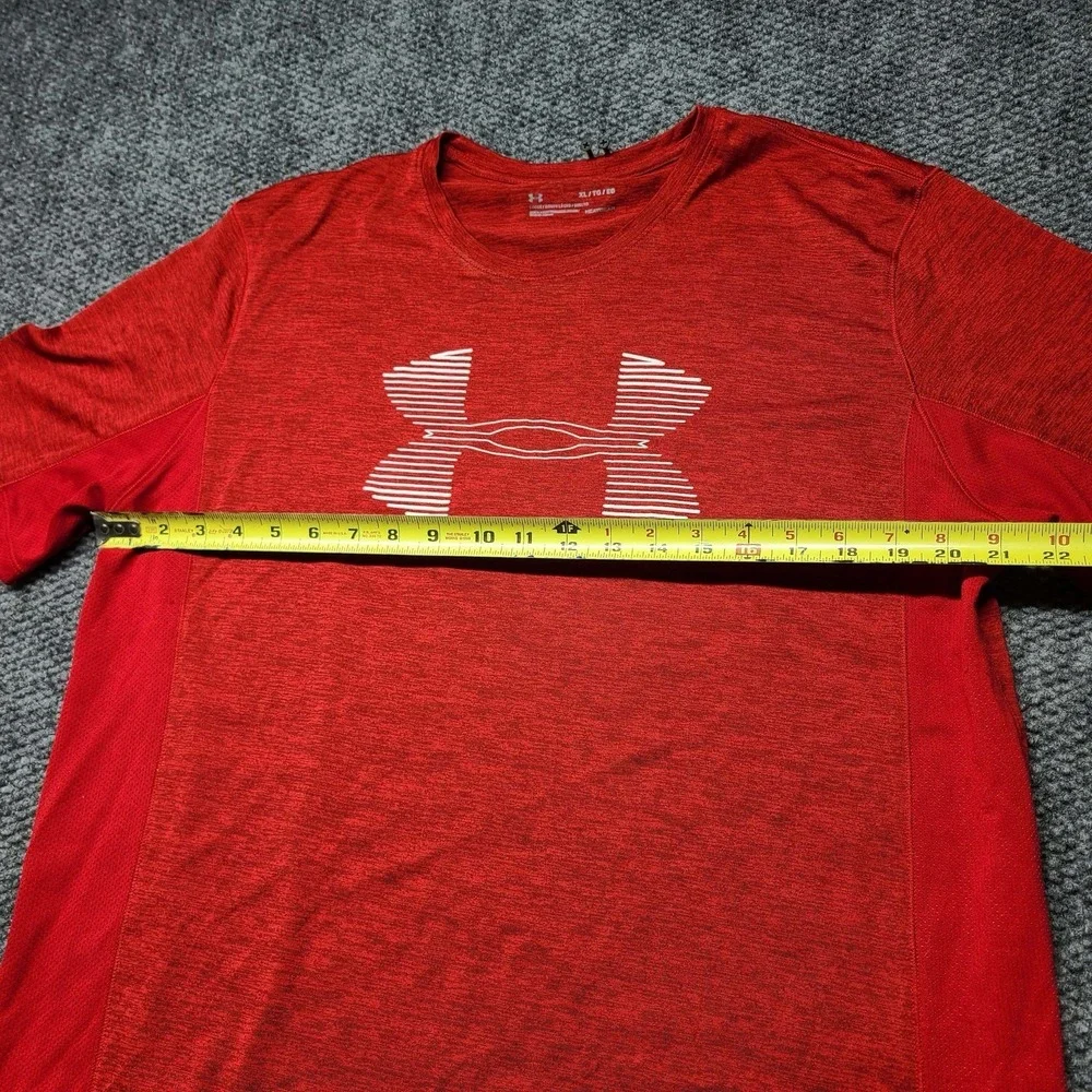 Mens Under Armour Shirt XL Heat Gear Lightweight Heathered Red Sportswear
